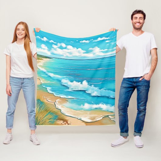 Azure Beach Calm Design Fleecedecke (Beispiel)