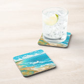 Azure Beach Calm Design Getränkeuntersetzer (Rechte Seite)