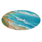 Azure Beach Calm Design Schneidebrett (Ecke)