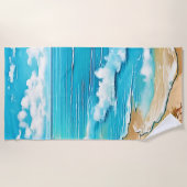 Azure Beach Calm Design Strandtuch (Vorderseite)
