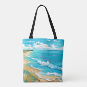 Azure Beach Calm Design Tasche (Rückseite)