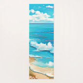 Azure Beach Calm Design Yogamatte (Rückseite)