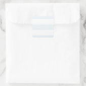 Azure Beach Stripe Quadratischer Aufkleber (Tasche)