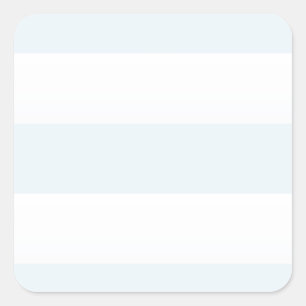 Azure Beach Stripe Quadratischer Aufkleber