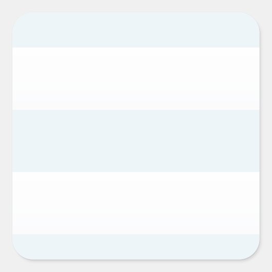 Azure Beach Stripe Quadratischer Aufkleber (Vorderseite)