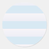 Azure Beach Stripe Runder Aufkleber (Vorderseite)