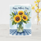 Azure Beeren Muttertagskarte Karte (Gelbe Blume)