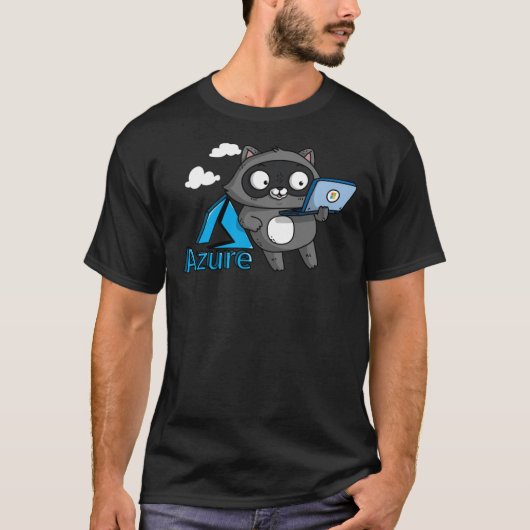 Azure Bit Raccoon mit Microsoft Surface Classic T T-Shirt (Vorderseite)