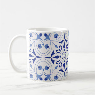 Azure Bloom Cross Kaffeetasse