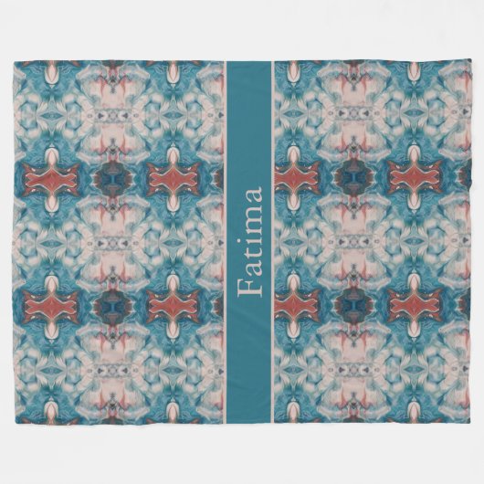 Azure Bloom, individuell Fleecedecke (Vorderseite (Horizontal))