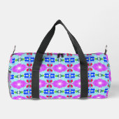 Azure Bloom Kaleidoscope Duffle Bag (Rückseite)