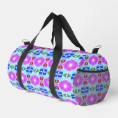 Azure Bloom Kaleidoscope Duffle Bag (Rechte Ecke)