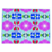 Azure Bloom Kaleidoscope Große Geschenktüte (Rückseite)