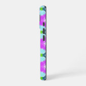 Azure Bloom Kaleidoscope iPhone 16 Hülle (Linke Seite)