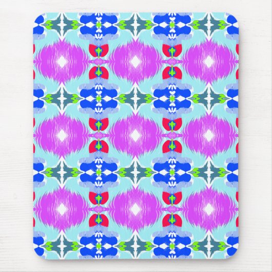 Azure Bloom Kaleidoscope Mousepad (Vorne)