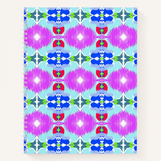 Azure Bloom Kaleidoscope Notizblock (Vorderseite)