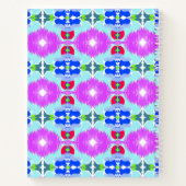 Azure Bloom Kaleidoscope Notizblock (Rückseite)