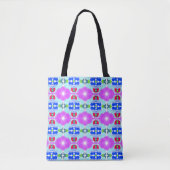 Azure Bloom Kaleidoscope Tasche (Vorderseite)