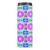 Azure Bloom Kaleidoscope Thermosbecher (Rückseite)