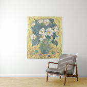 Azure Bloom of the Winter Camellia Wandteppich (Beispiel)