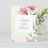 Azure Bloom V01 Einladung (Stehend Vorderseite)