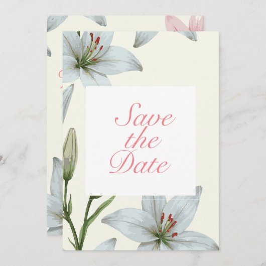 Azure Bloom V02 Einladung (Vorne/Hinten)