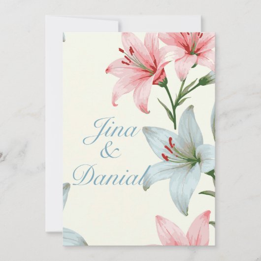 Azure Bloom V03 Einladung (Vorderseite)