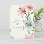 Azure Bloom V03 Einladung (Stehend Vorderseite)