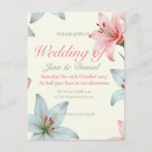 Azure Bloom V03 Postkarte (Vorderseite)