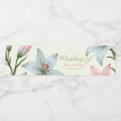 Azure Bloom Wasserflaschenetikett (Einzelnes Label)