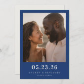 Azure Blooms Wedding Save The Date (Vorne/Hinten)