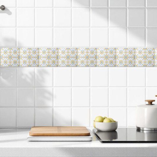 Azure Blossom Tile Fliese