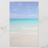 Azure Blue Caribbean Tropical Beach Briefpapier (Vorderseite)