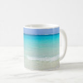Azure Blue Caribbean Tropical Beach Kaffeetasse (VorderseiteRechts)