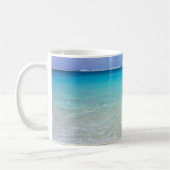 Azure Blue Caribbean Tropical Beach Kaffeetasse (Links)