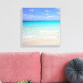 Azure Blue Caribbean Tropical Beach Leinwanddruck (Insitu (Wohnzimmer))