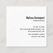 Azure Blue Caribbean Tropical Beach Quadratische Visitenkarte (Rückseite)