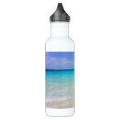 Azure Blue Caribbean Tropical Beach Trinkflasche (Links)