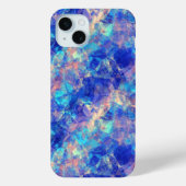 Azure Blue Crumpled Texture Case-Mate iPhone Hülle (Rückseite)