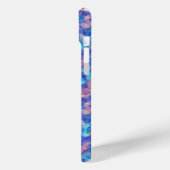 Azure Blue Crumpled Texture Case-Mate iPhone Hülle (Rückseite / Links)