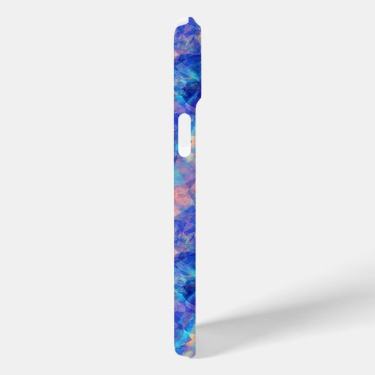 Azure Blue Crumpled Texture Case-Mate iPhone Hülle (Rückseite / Rechts)