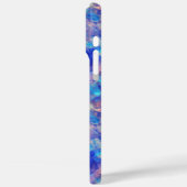 Azure Blue Crumpled Texture Case-Mate iPhone Hülle (Rückseite / Links)