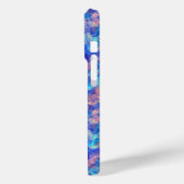 Azure Blue Crumpled Texture Case-Mate iPhone Hülle (Rückseite / Links)