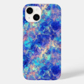 Azure Blue Crumpled Texture Case-Mate iPhone Hülle (Rückseite)