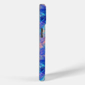 Azure Blue Crumpled Texture Case-Mate iPhone Hülle (Rückseite / Rechts)