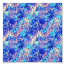 Azure Blue Crumpled Texture Fotodruck