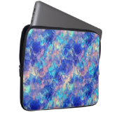 Azure Blue Crumpled Texture Laptopschutzhülle (Vorne Rechts)