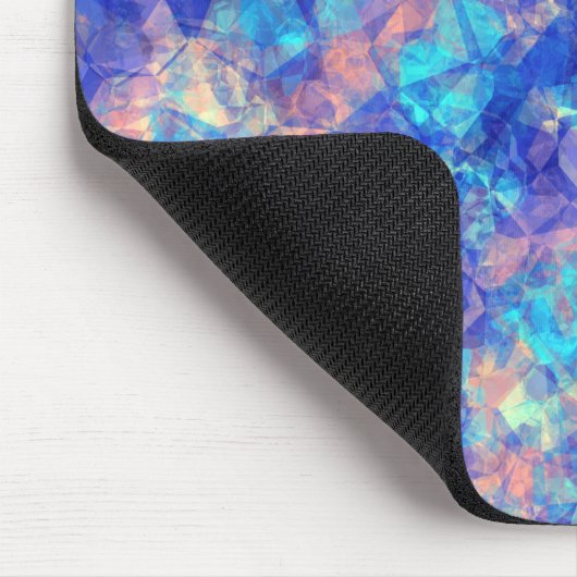 Azure Blue Crumpled Texture Mousepad (Ecke)