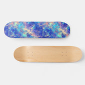 Azure Blue Crumpled Texture Skateboard (Horizontal)