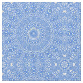 Azure Blue Mandala Geometric Pattern Stoff (Nahaufnahme)